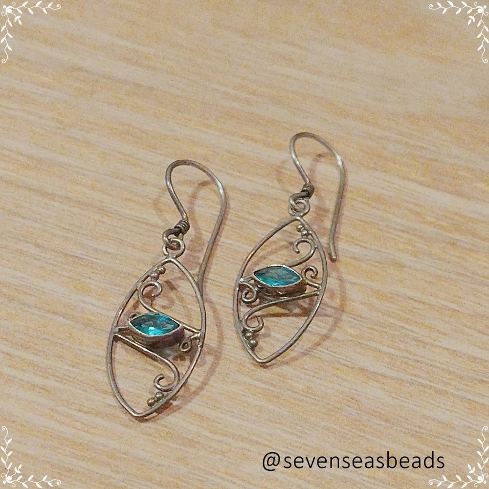 💘Handmade Sterling Silver Apatite Earrings